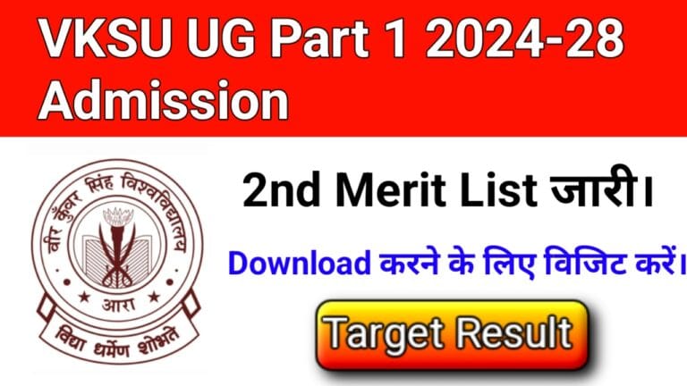 VKSU UG 2nd Merit List 2024-28