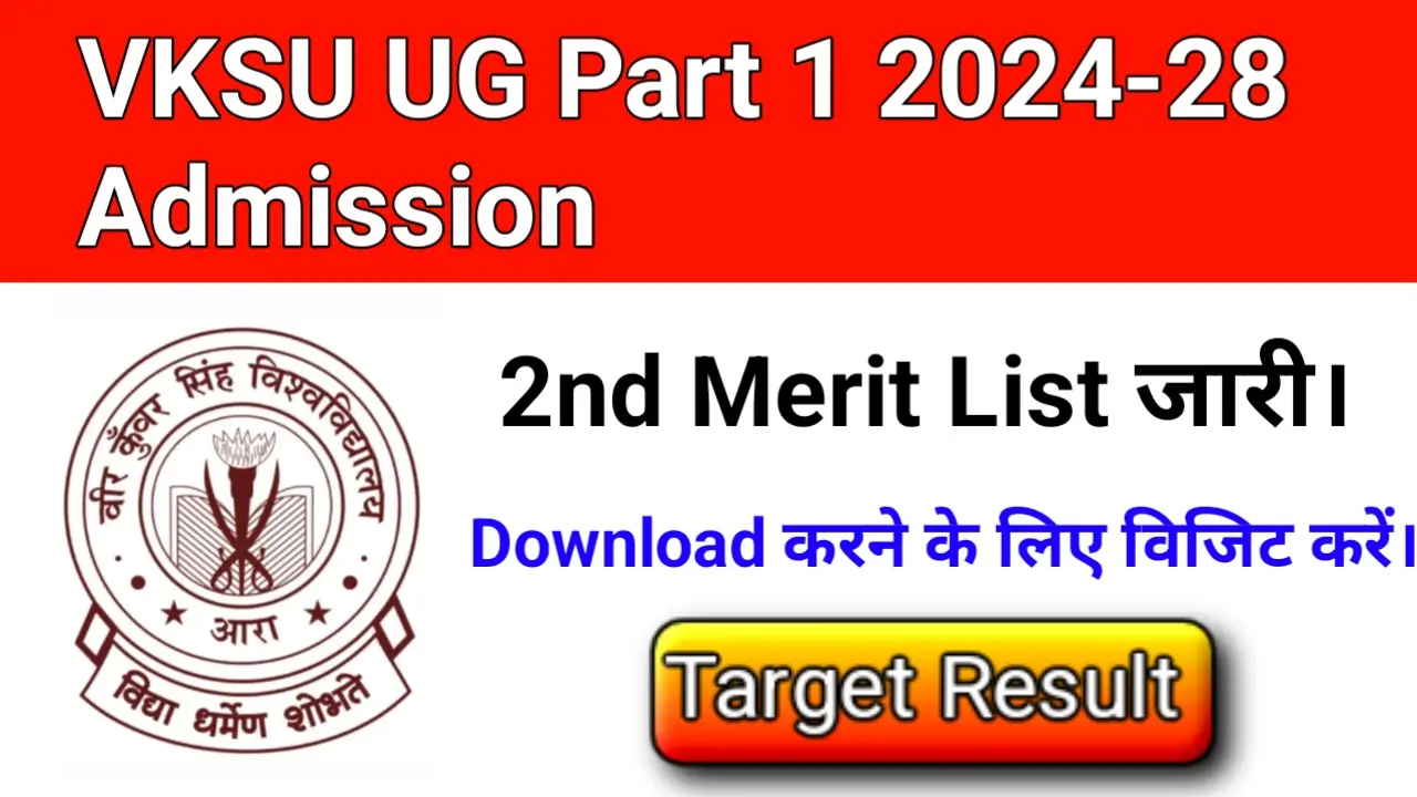 VKSU UG 2nd Merit List 2024-28