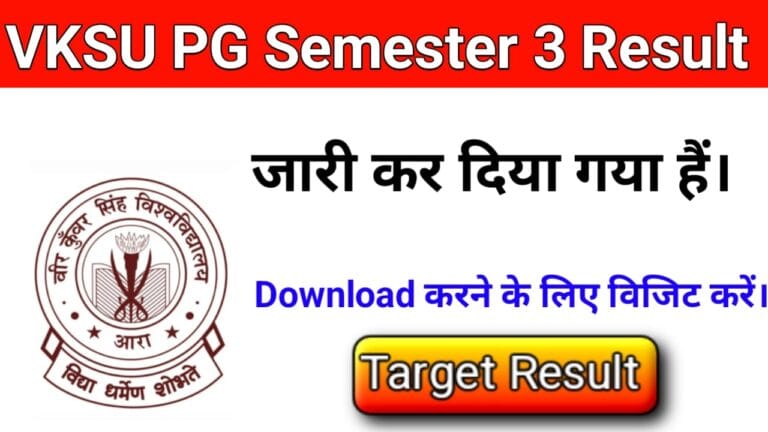 VKSU PG Semester 3 Result Link
