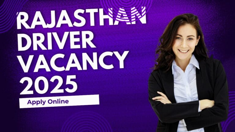 Rajasthan Driver Vacancy 2025