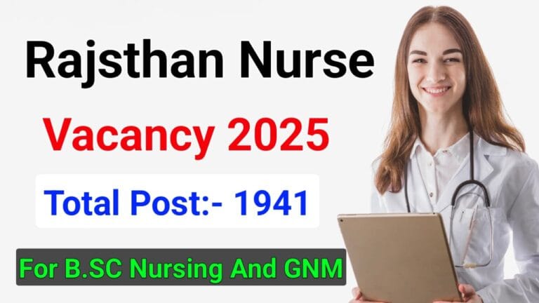 Rajasthan Nursing Job Vacancy 2025