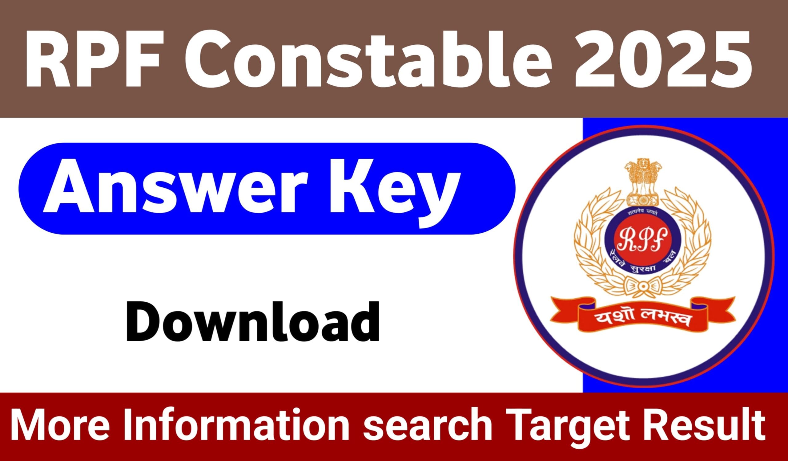RPF Constable Answer Key 2025