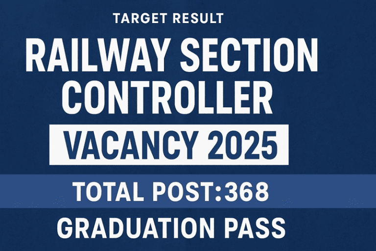 Railway Section Controller Vacancy 2025