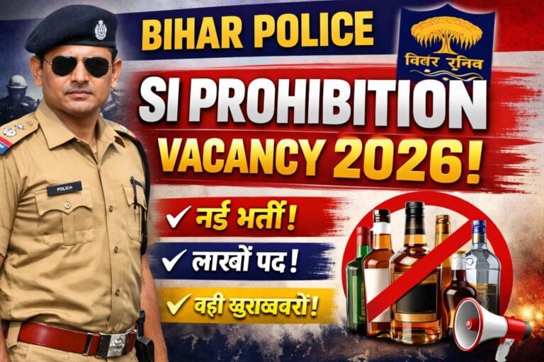Bihar Police SI Prohibition Vacancy 2026
