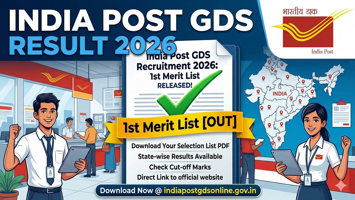 India Post GDS 1st Merit List 2026
