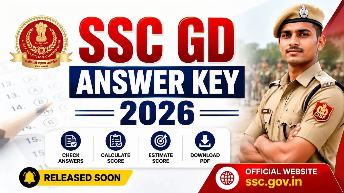SSC GD Answer Key 2026 Out Today: जीडी कांस्टेबल परीक्षा की उत्तर कुंजी जारी, यहाँ से डाउनलोड करें और ऑब्जेक्शन दर्ज करें (Direct Link) 1 SSC GD Answer Key 2026