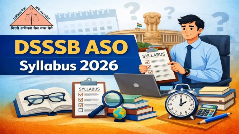 DSSSB ASO Syllabus 2026