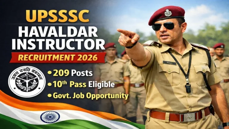 UPSSSC Havaldar Instructor Recruitment 2026