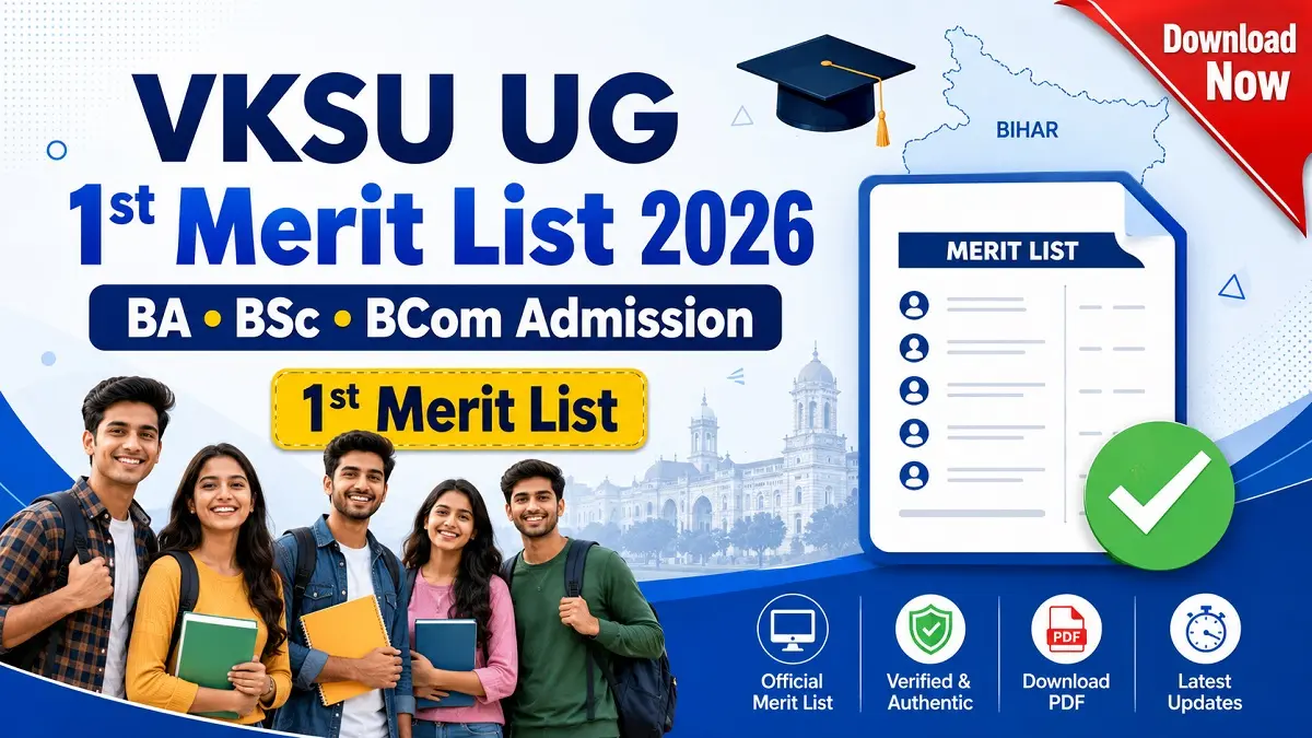 VKSU UG 1st Merit List 2026